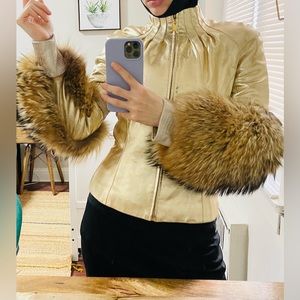 Genuine leather jacket and fur, bought for $ 1200